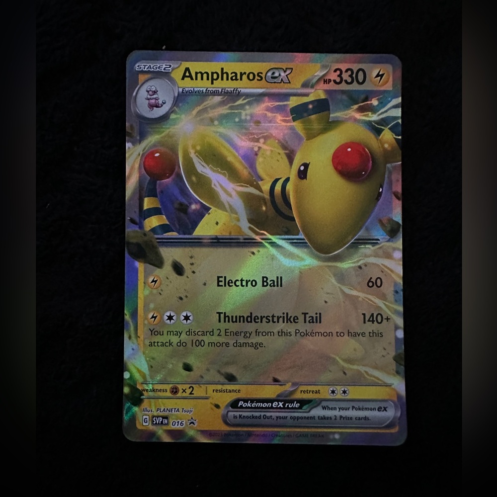 AMPHAROS EX 016 POKEMON BLACK STAR PROMO HOLO RARE